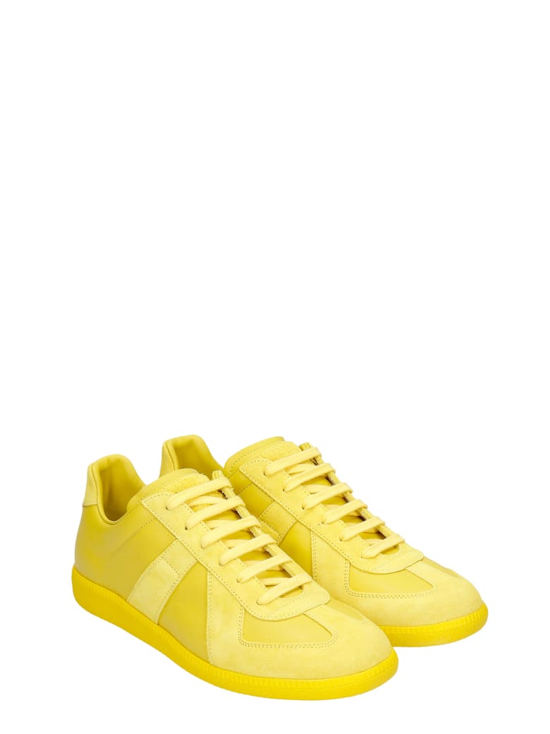 yellow maison margiela sneakers