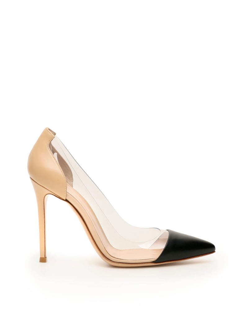 Gianvito Rossi Two-tone Plexi Pumps - BLACK TRASP NUDE (Black)