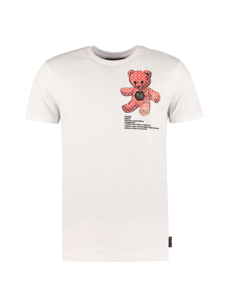 Philipp Plein Printed Cotton T-shirt - White