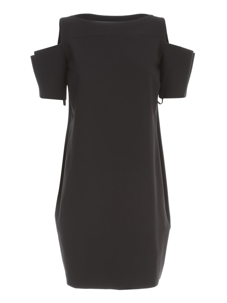 La Petit Robe Di Chiara Boni Dress Boat Neck W/naked Shoulder - Black
