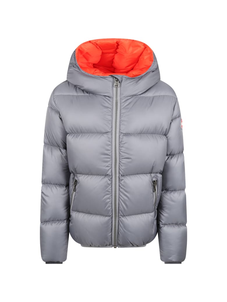 Colmar Grey Jacket For Kids With Logo - Grey