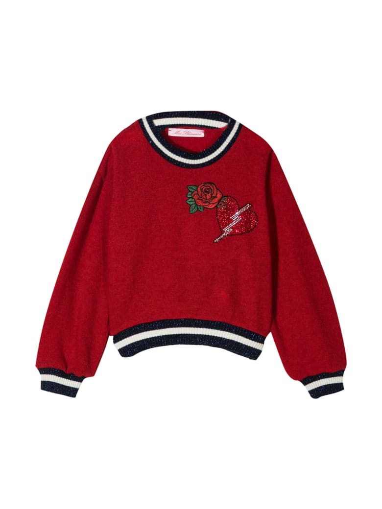 Miss Blumarine Short Red Sweatshirt - Rossa