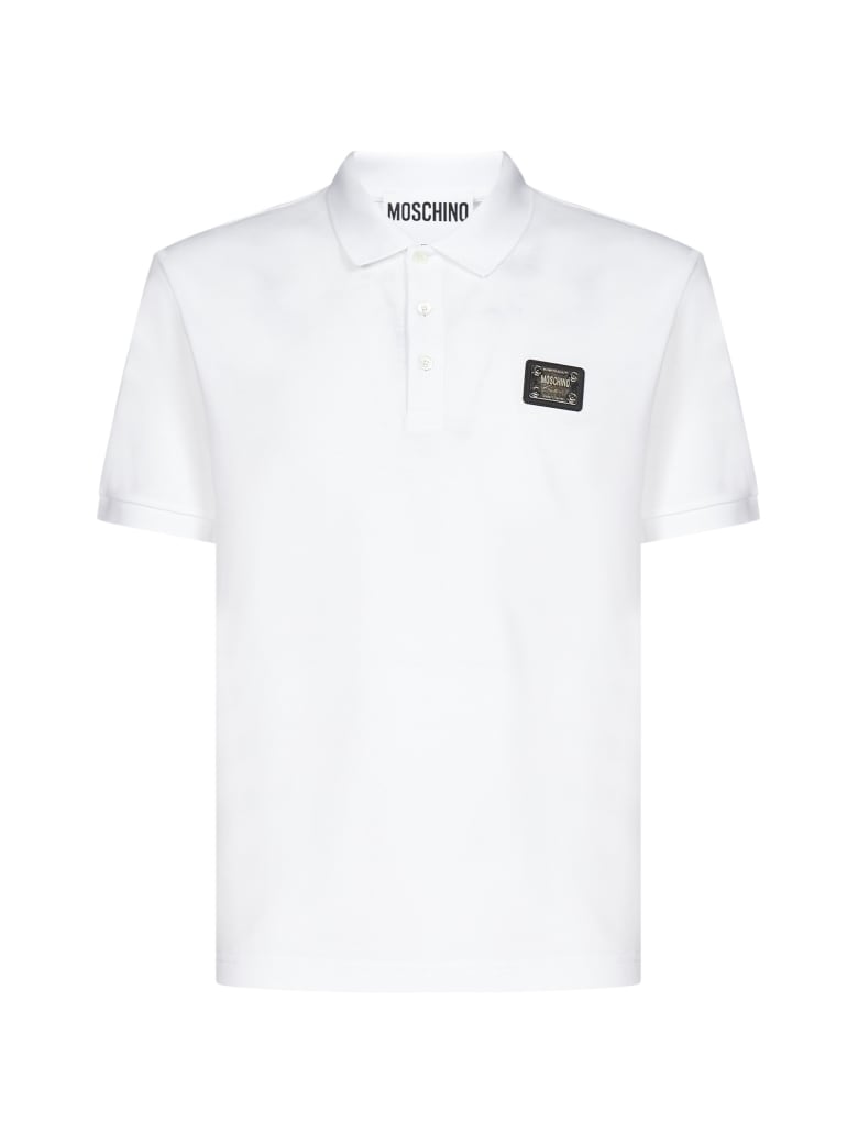 Moschino Logo-plaque Cotton Polo Shirt 