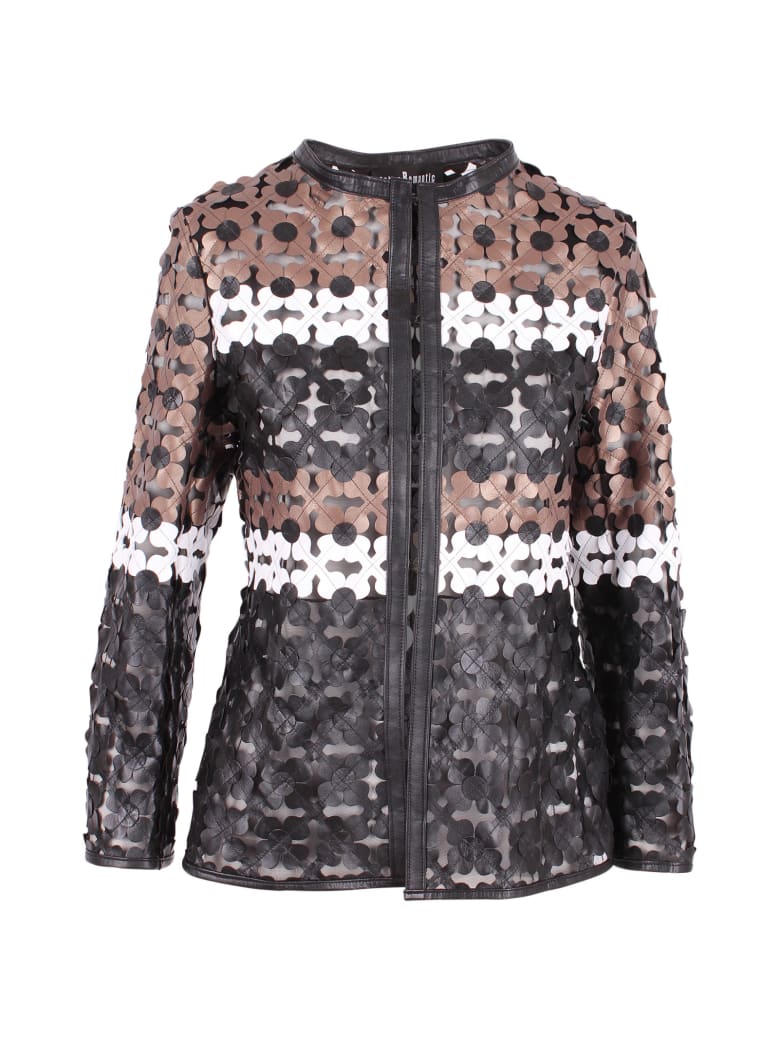 Caban Romantic Leather Jacket - Multi Brown