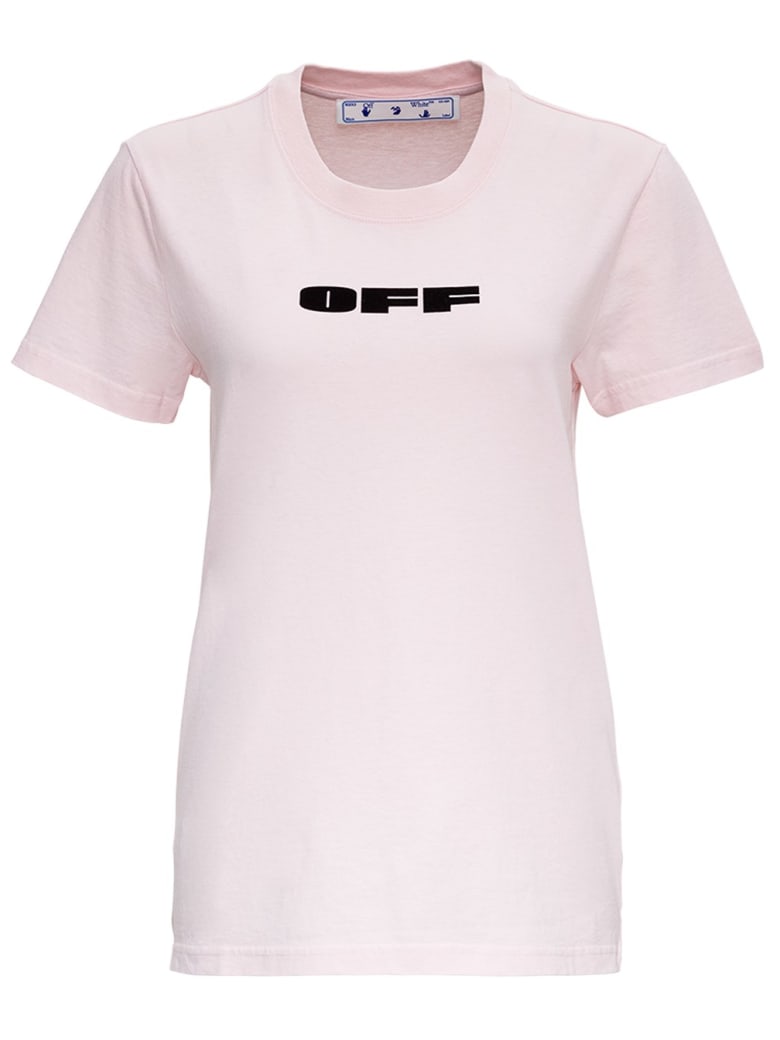 Off-White Flok Off Bold Black T-shirt - Pink