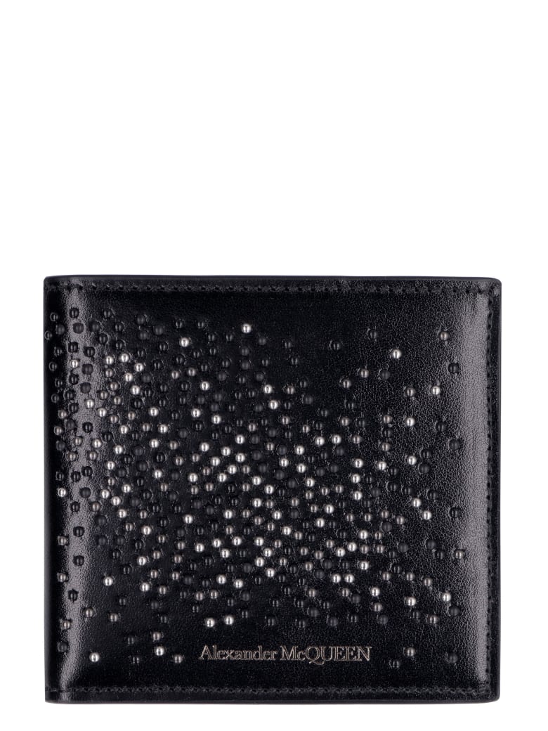 Alexander McQueen Leather Flap-over Wallet - black