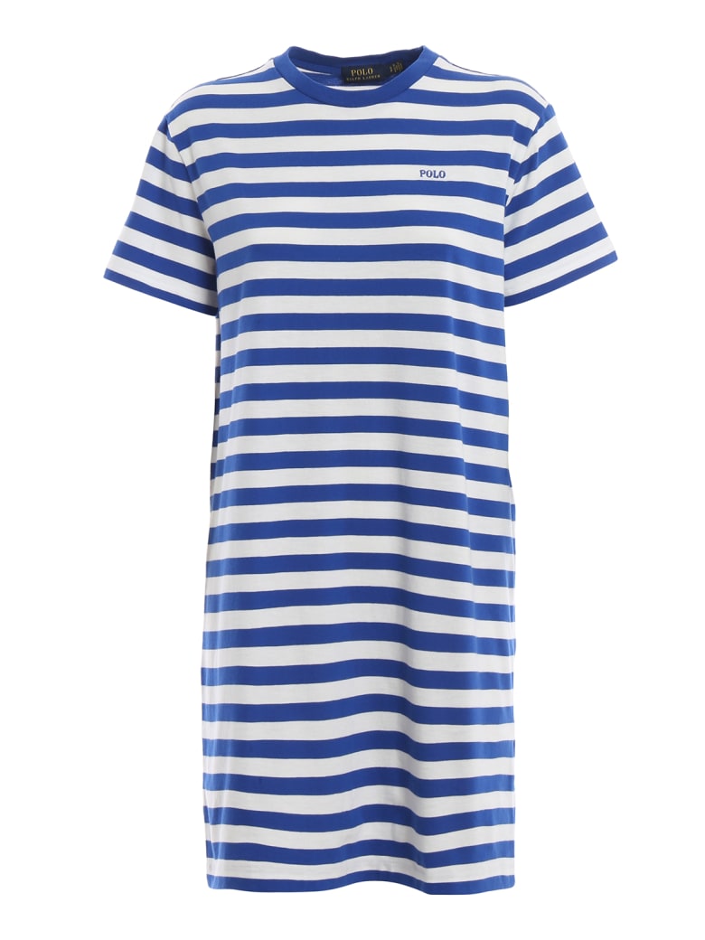 ralph lauren blue white dress