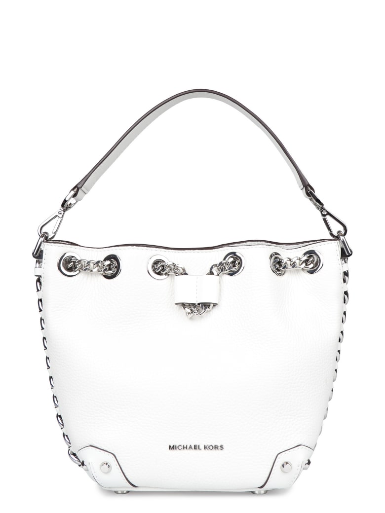 michael kors bucket bag white