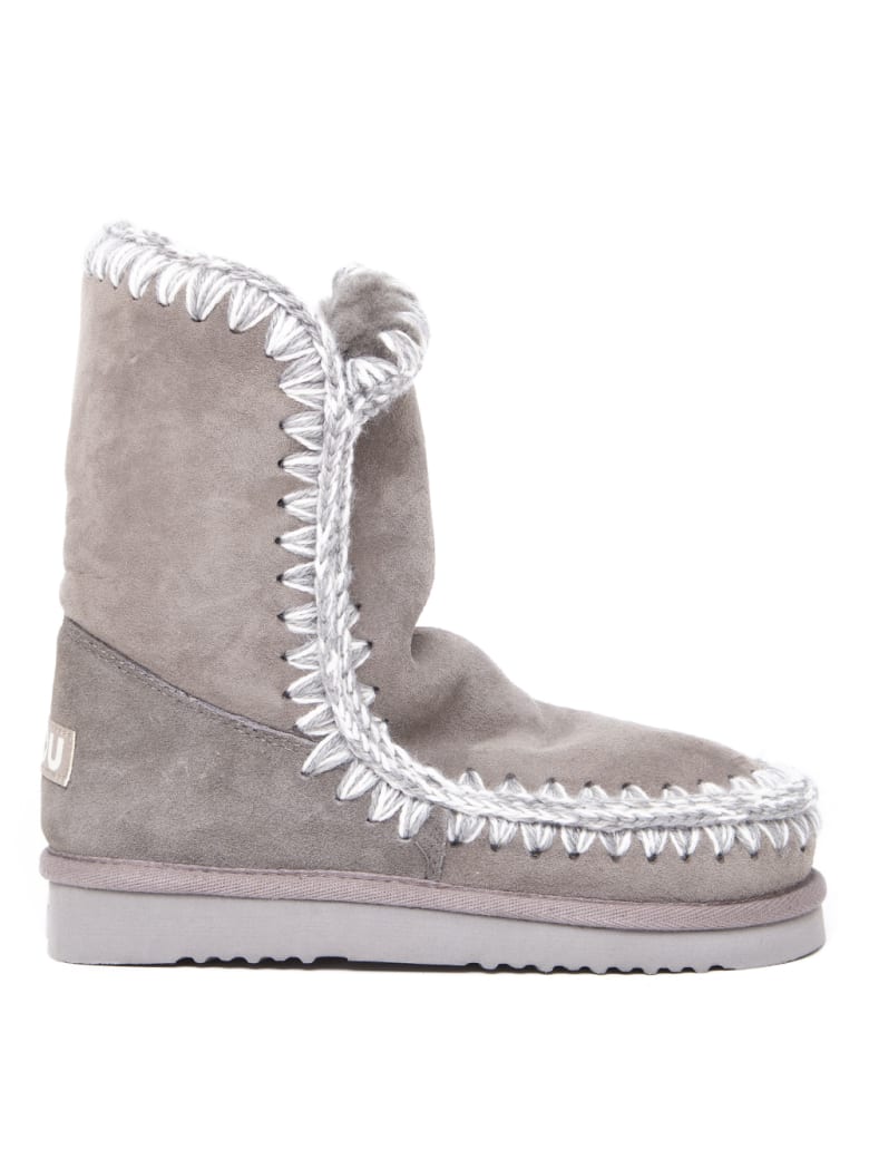 light grey suede ankle boots
