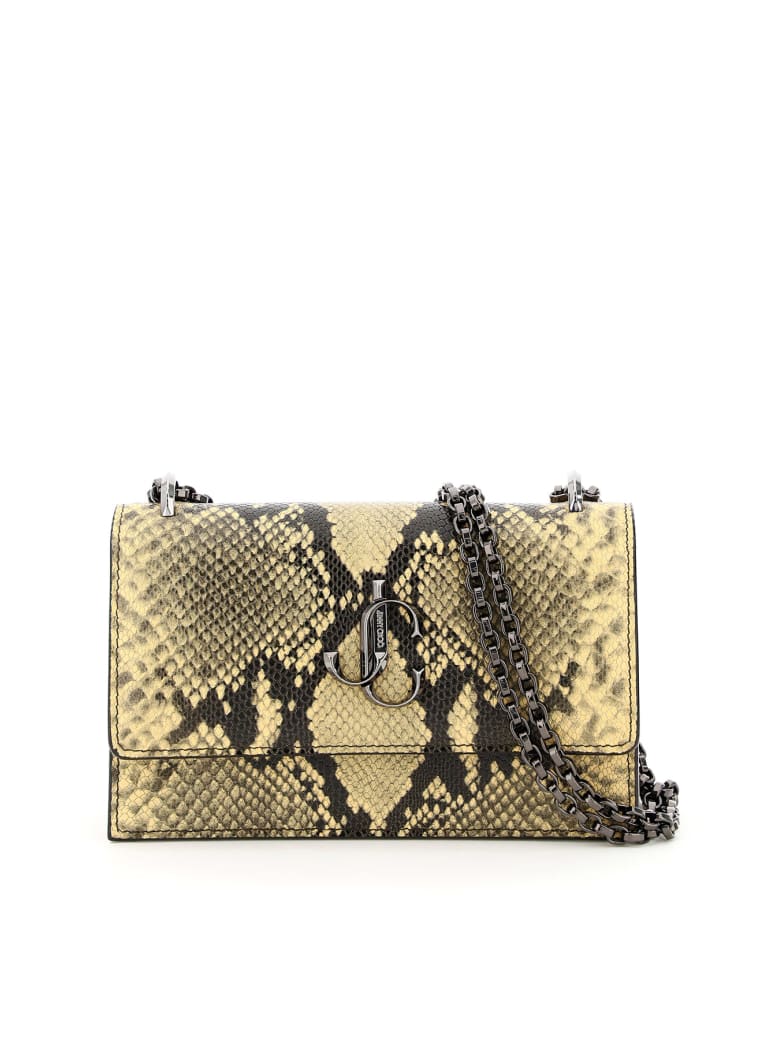 Jimmy Choo Bohemia Python Print Leather Mini Bag - DIJON (Beige)