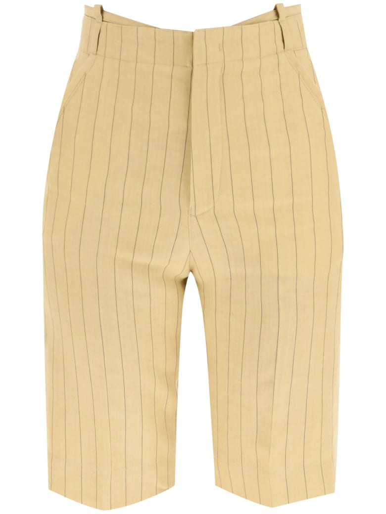 Jacquemus Le Short Gardian Linen Shorts - YELLOW BROWN (Yellow)