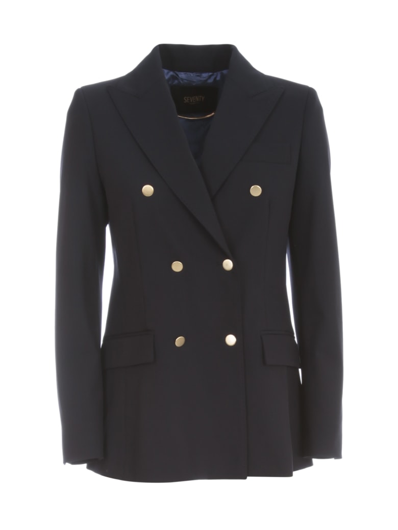 Seventy Double Breasted Jacket - Blu