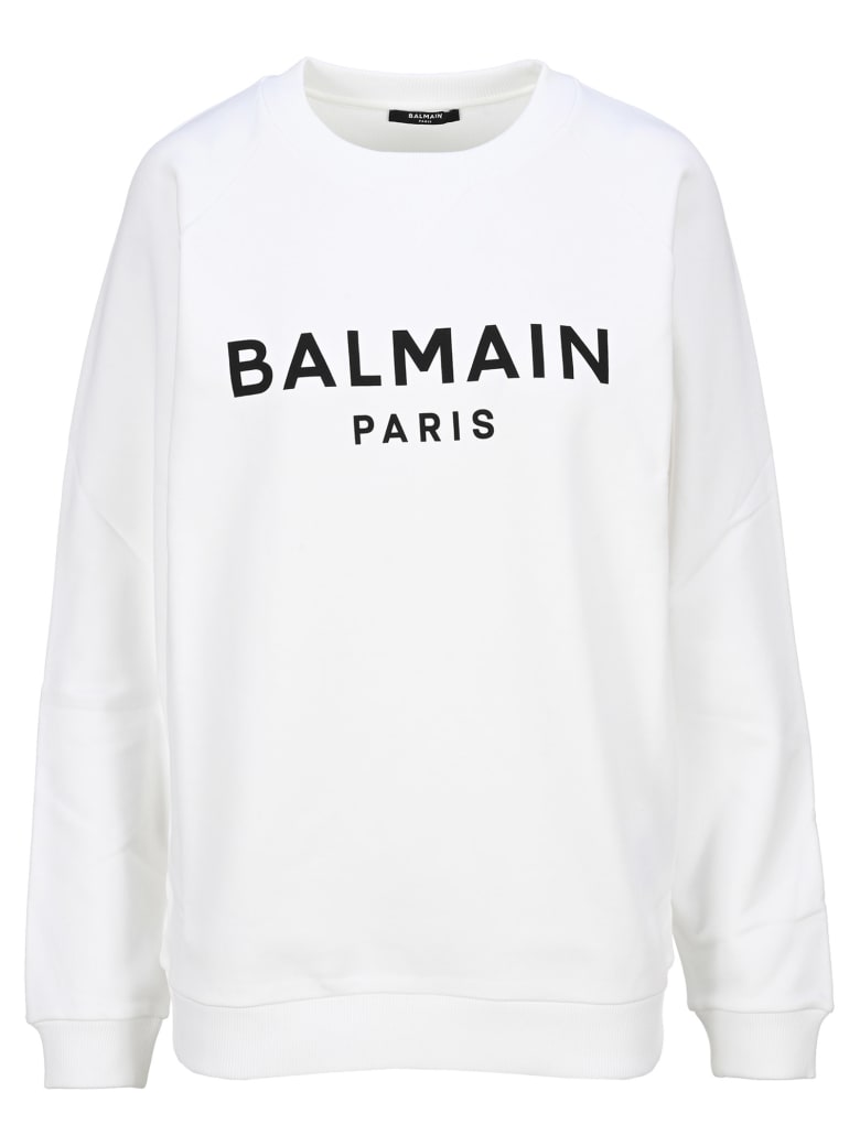 Balmain Logo Sweatshirt - Blanc/noir