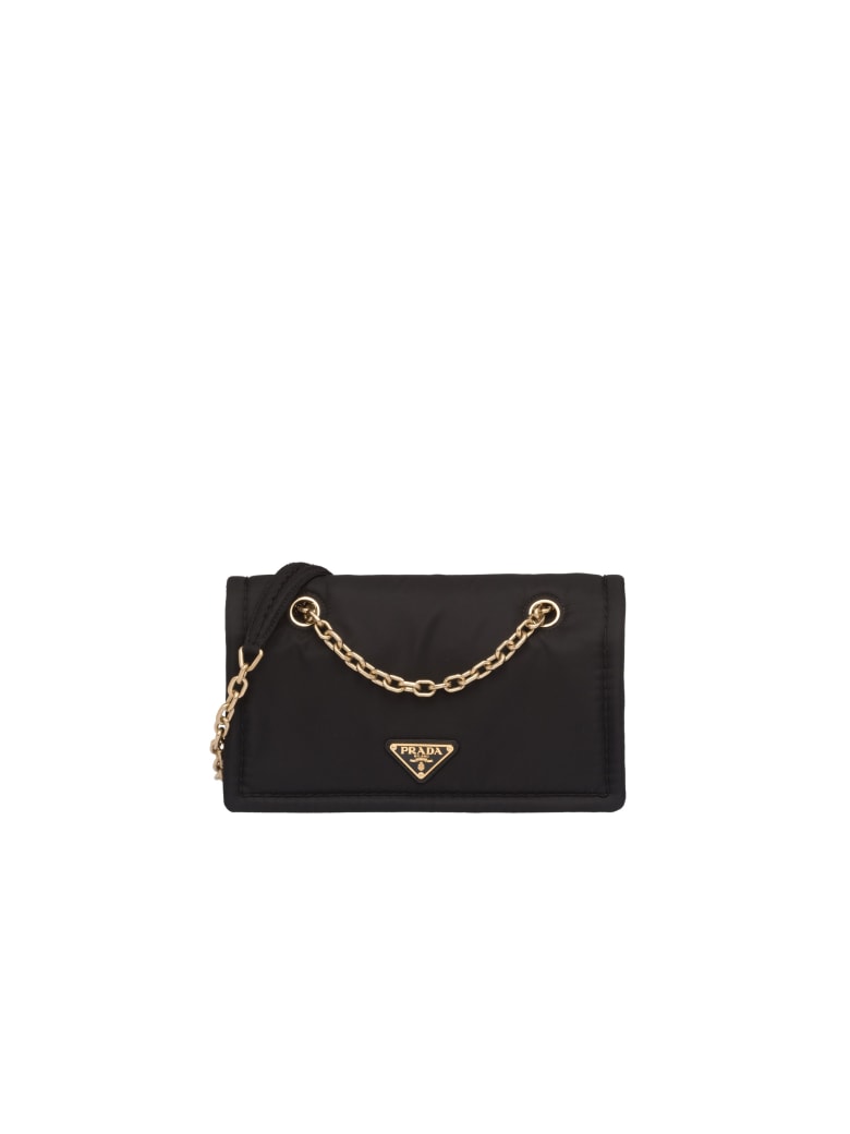 prada logo shoulder bag