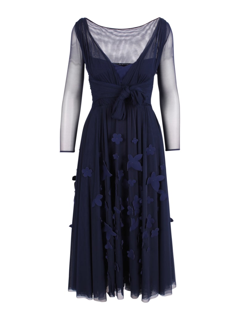 La Petit Robe Di Chiara Boni La Petit Robe By Chiara Boni 'kirim Illusion' Polyamide Dress - Blue night