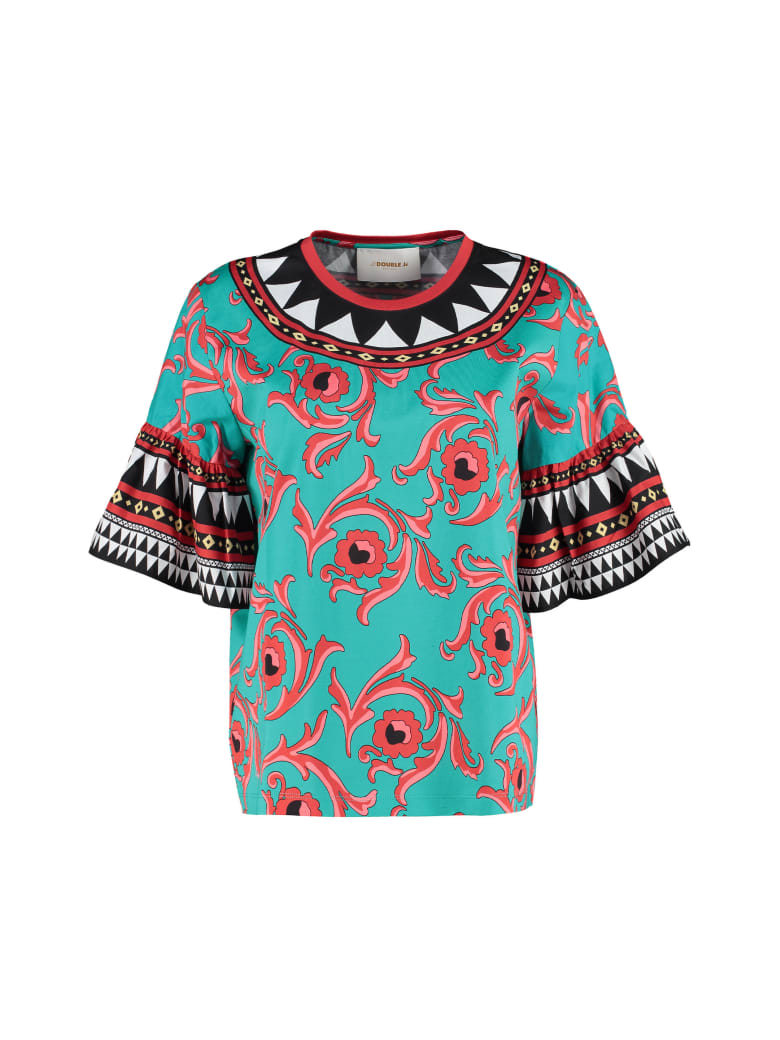 La DoubleJ Printed Cotton T-shirt - Multicolor