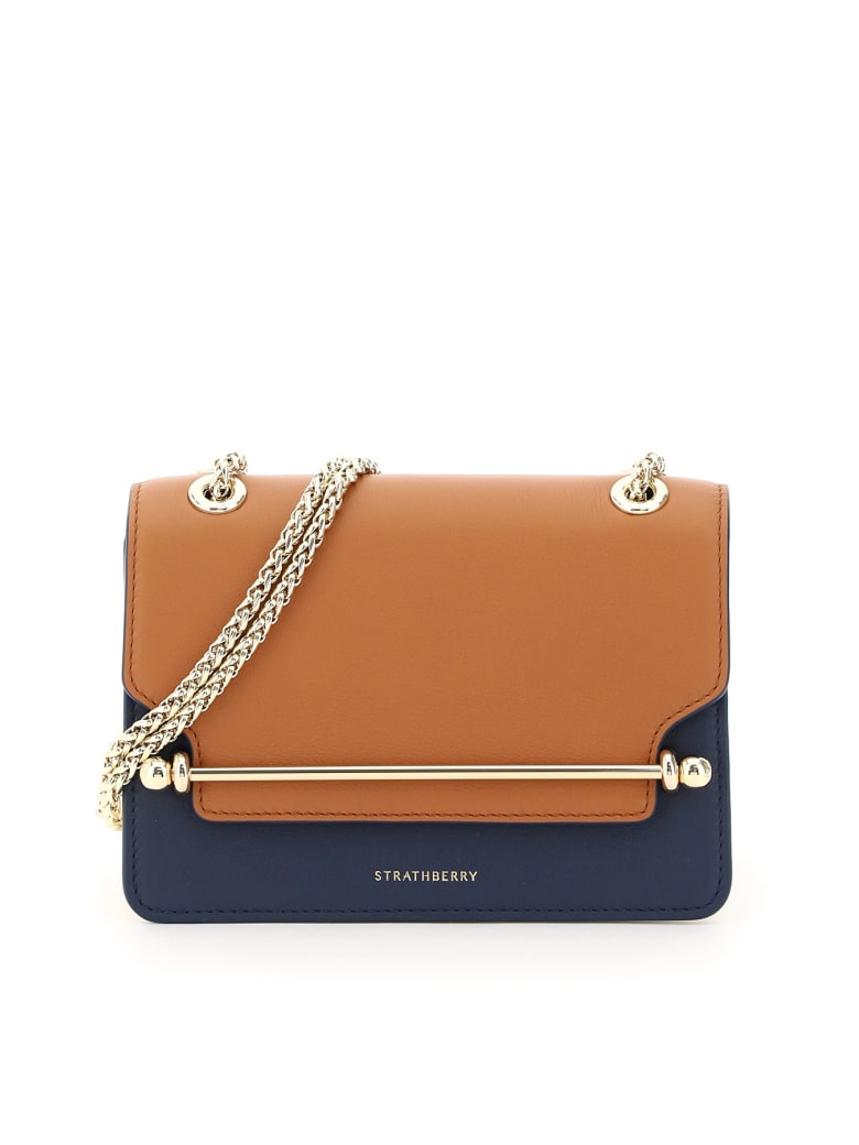 Strathberry Multicolor East/west Mini Bag - TAN NAVY VANILLA (Blue)