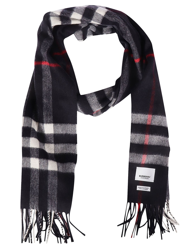 navy burberry scarf