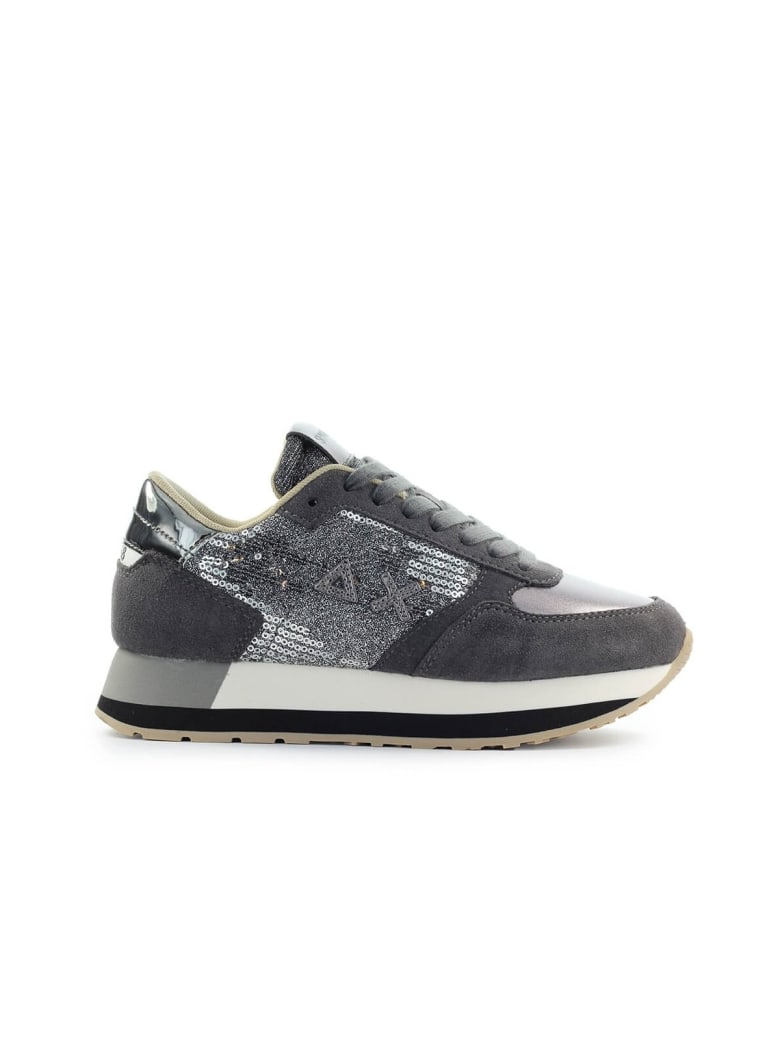 Sun 68 Sun68 Kate Velvet Paillettes Dark Grey Sneaker - Grigio (Grey)