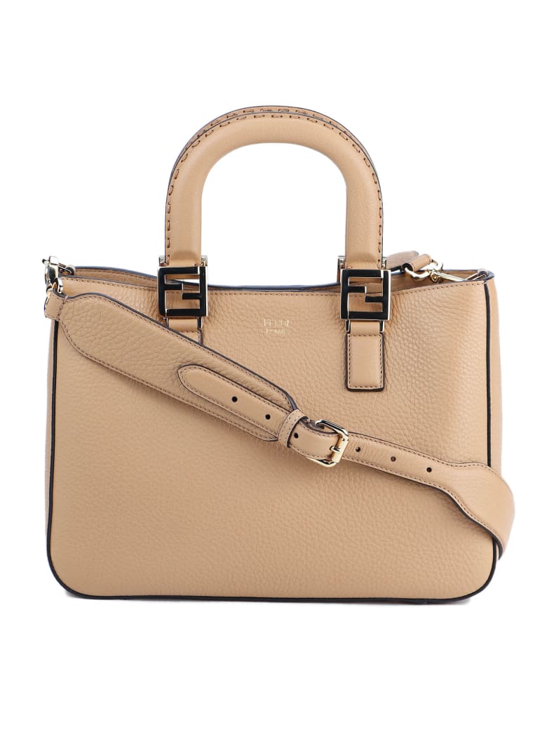 Fendi Ff Tote Small - Beige