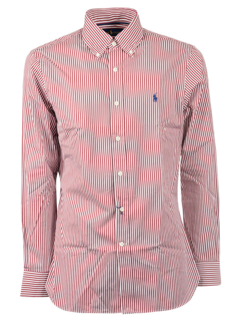 ralph lauren white fitted shirt