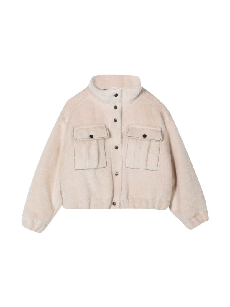 Brunello Cucinelli Wool Bomber Jacket - Bianca