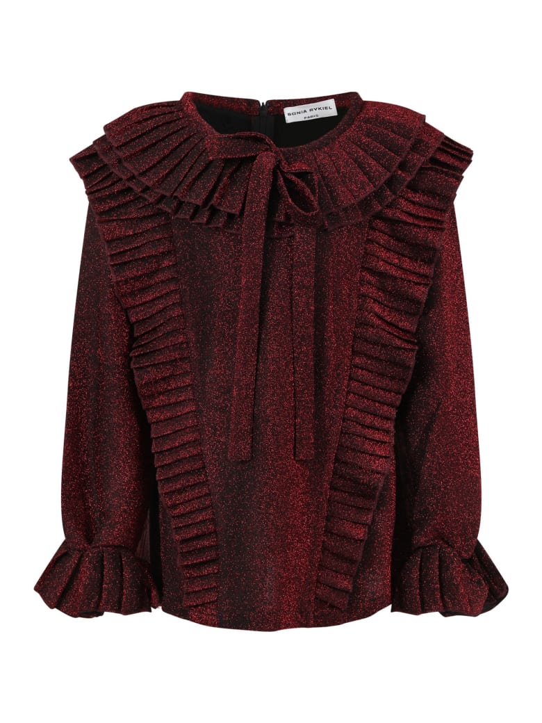Sonia Rykiel Red T-shirt For Girl With Bow - Red