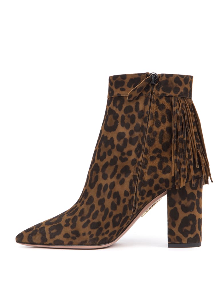 aquazzura leopard boots