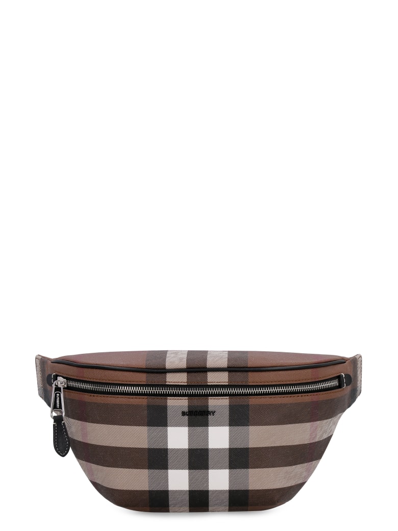 Burberry Checked E-canvas Belt Bag - brown