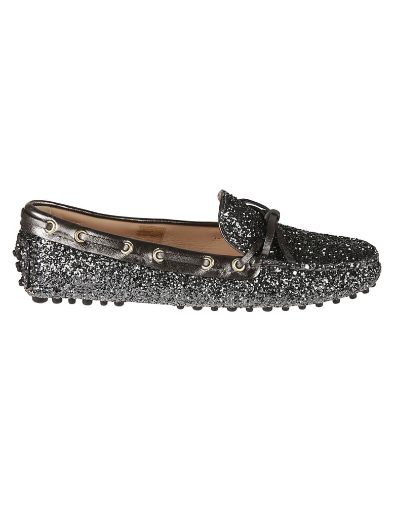 Car Shoe Glitter Applique Loafers - Ardesia