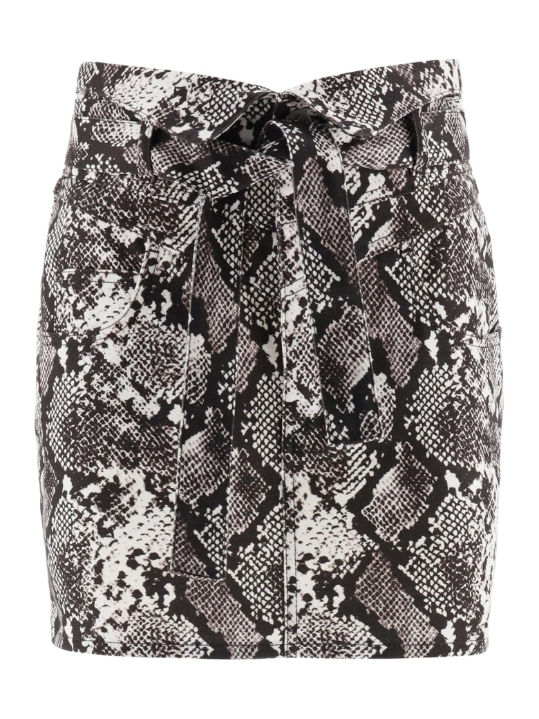 The Attico Python Print Mini Skirt