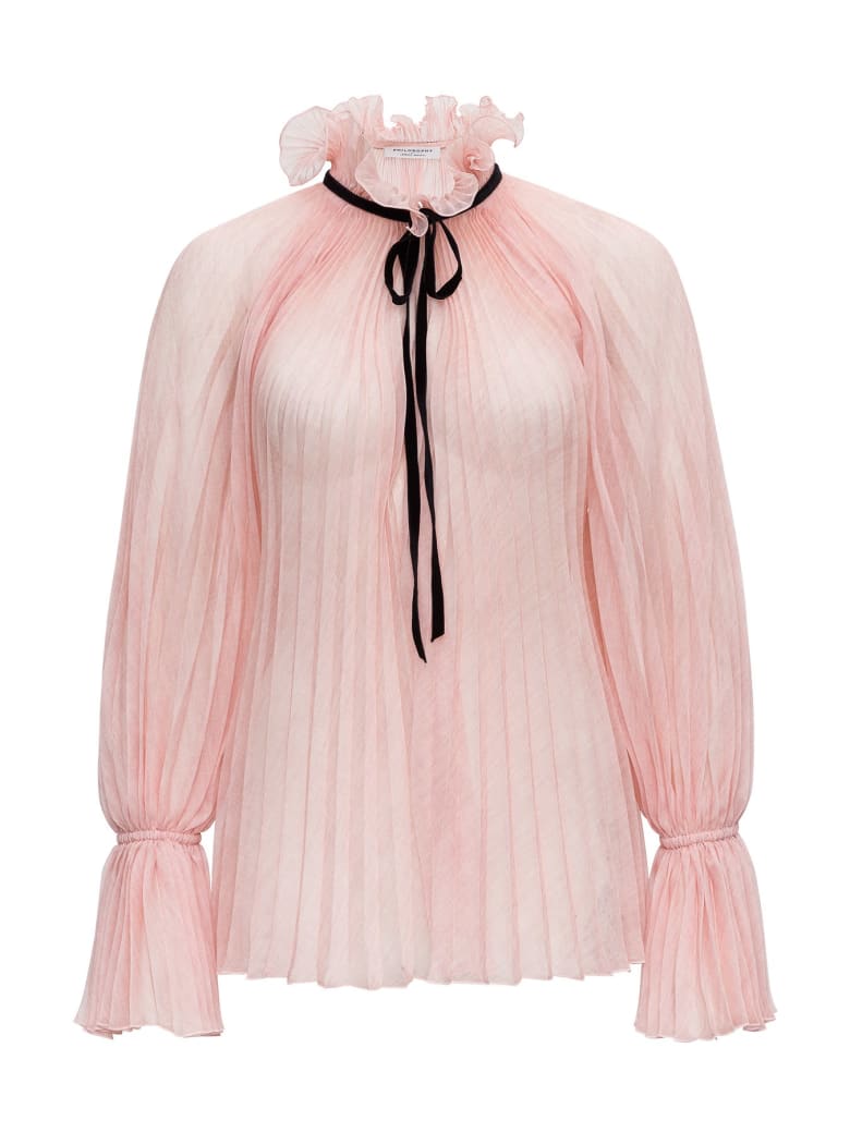 Philosophy di Lorenzo Serafini Pleated Nylon Shirt - Pink