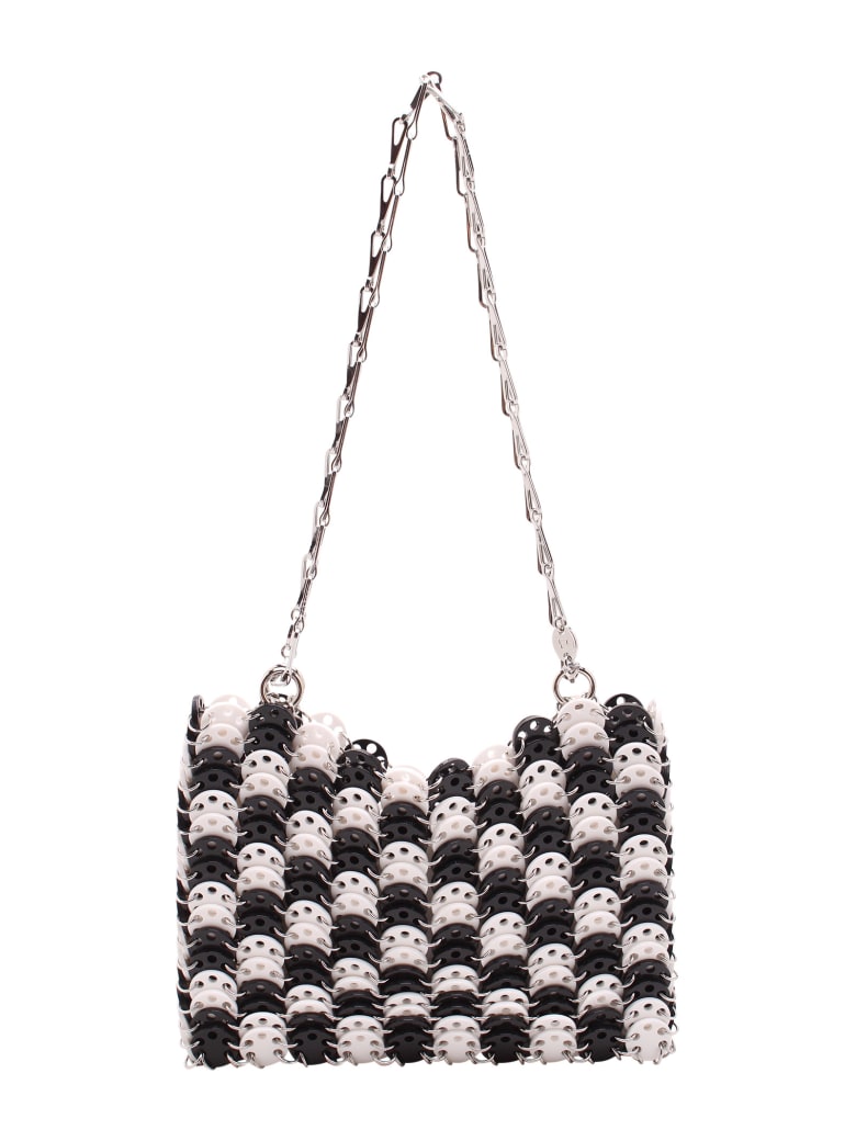 Paco Rabanne '1969' Plexi Shoulder Bags - Black White