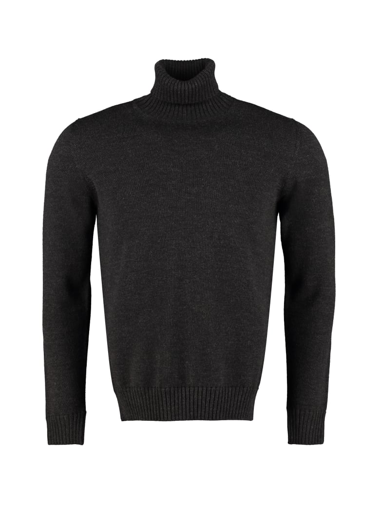 Drumohr Turtleneck Merino Wool Sweater - grey