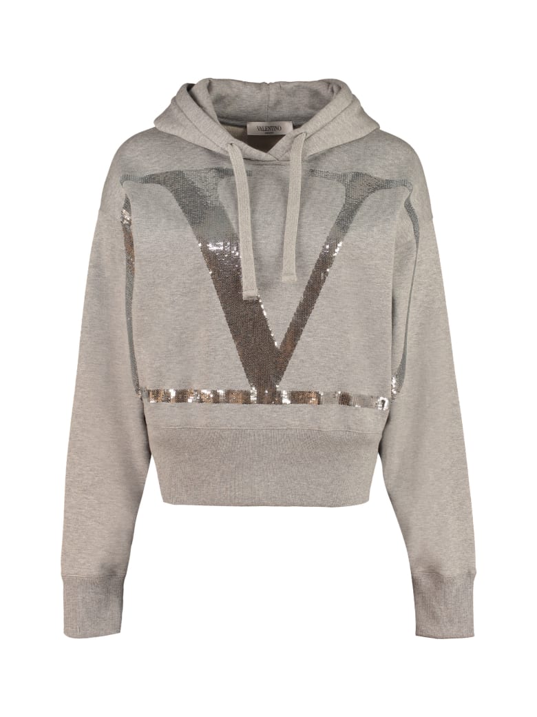 Valentino Cotton Hoodie - grey