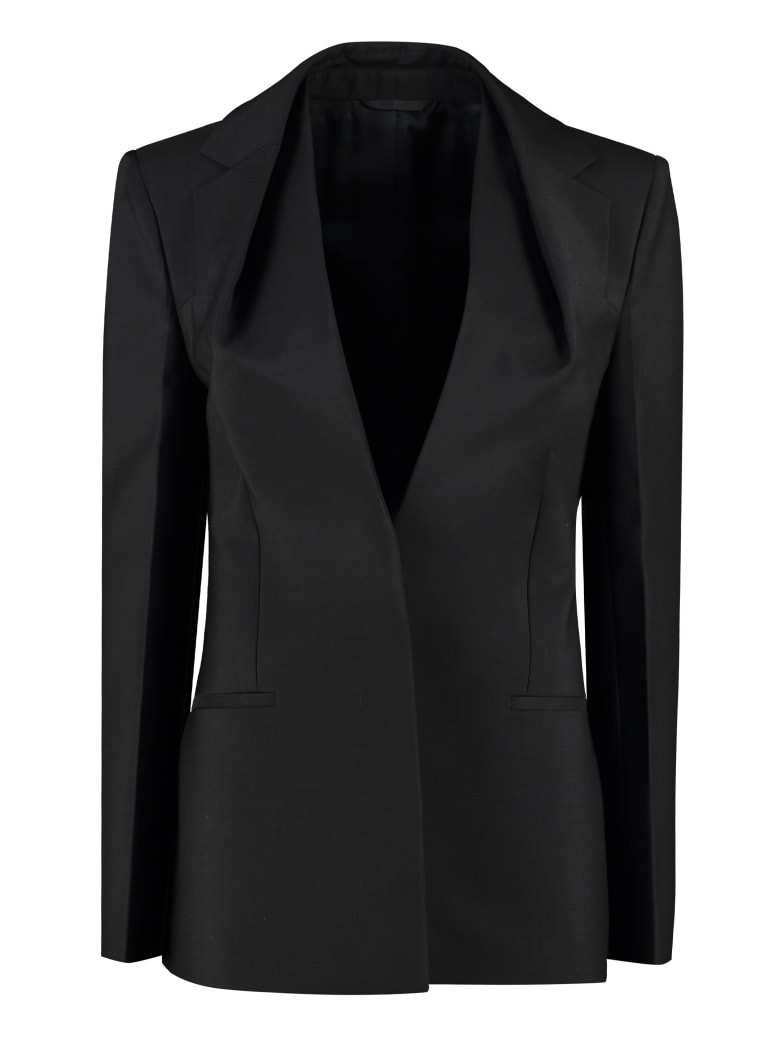 Givenchy Wool Blend Single-breasted Blazer - black