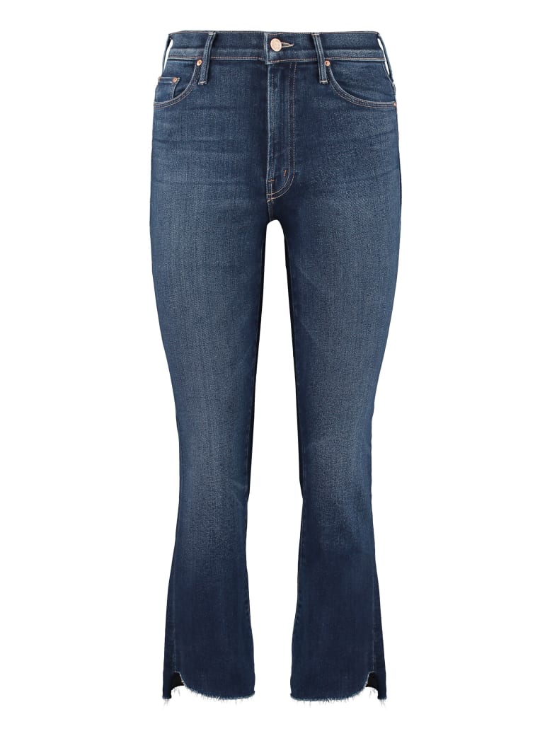 Mother Insider Crop Step Fray 5-pocket Jeans - Denim