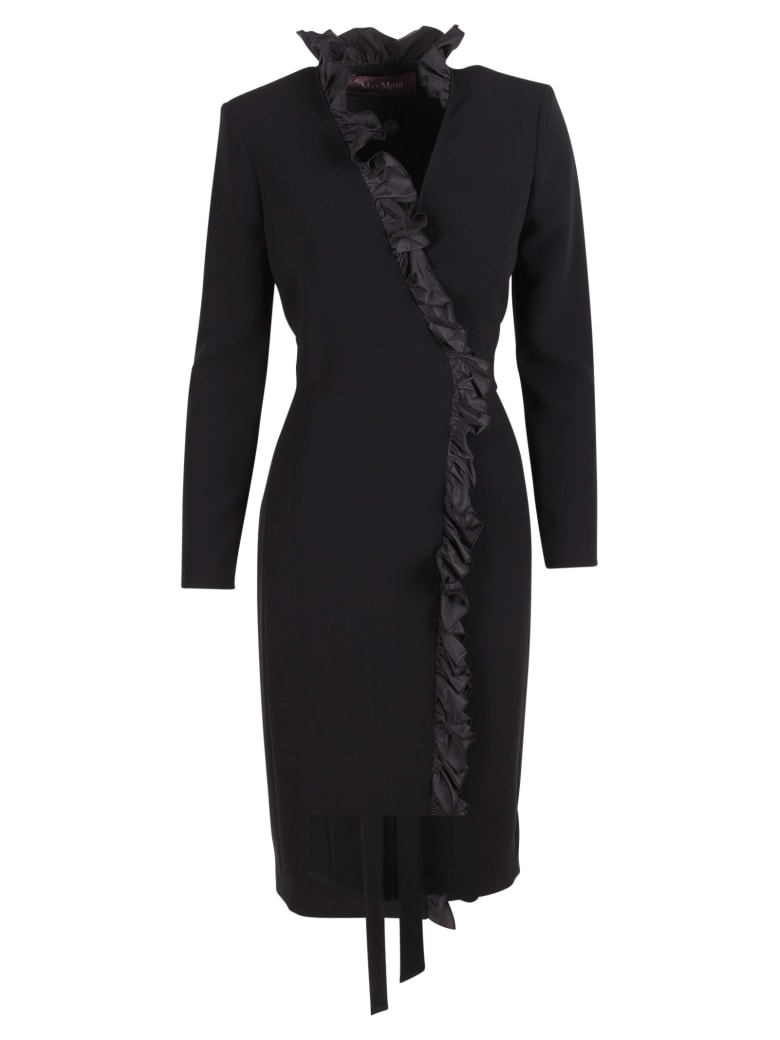 Max Mara 'suez' Triacetate Dress - Black