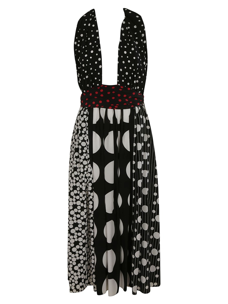 Dolce & Gabbana Polka Dot Printed Long Dress - Multicolor