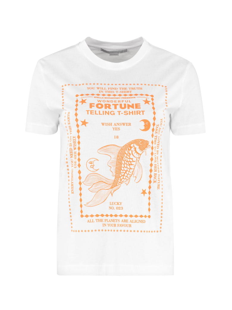 Stella McCartney Fish Fortune Telling Cotton T-shirt - White