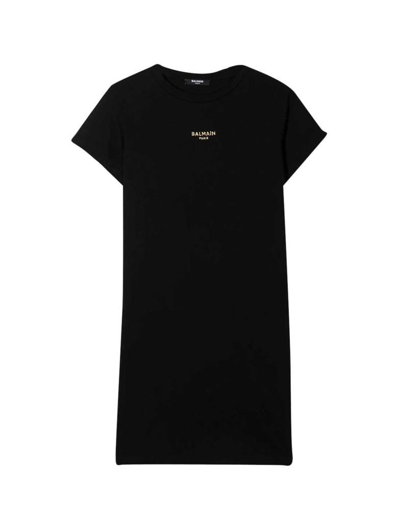 Balmain Black T-shirt Dress - Nero