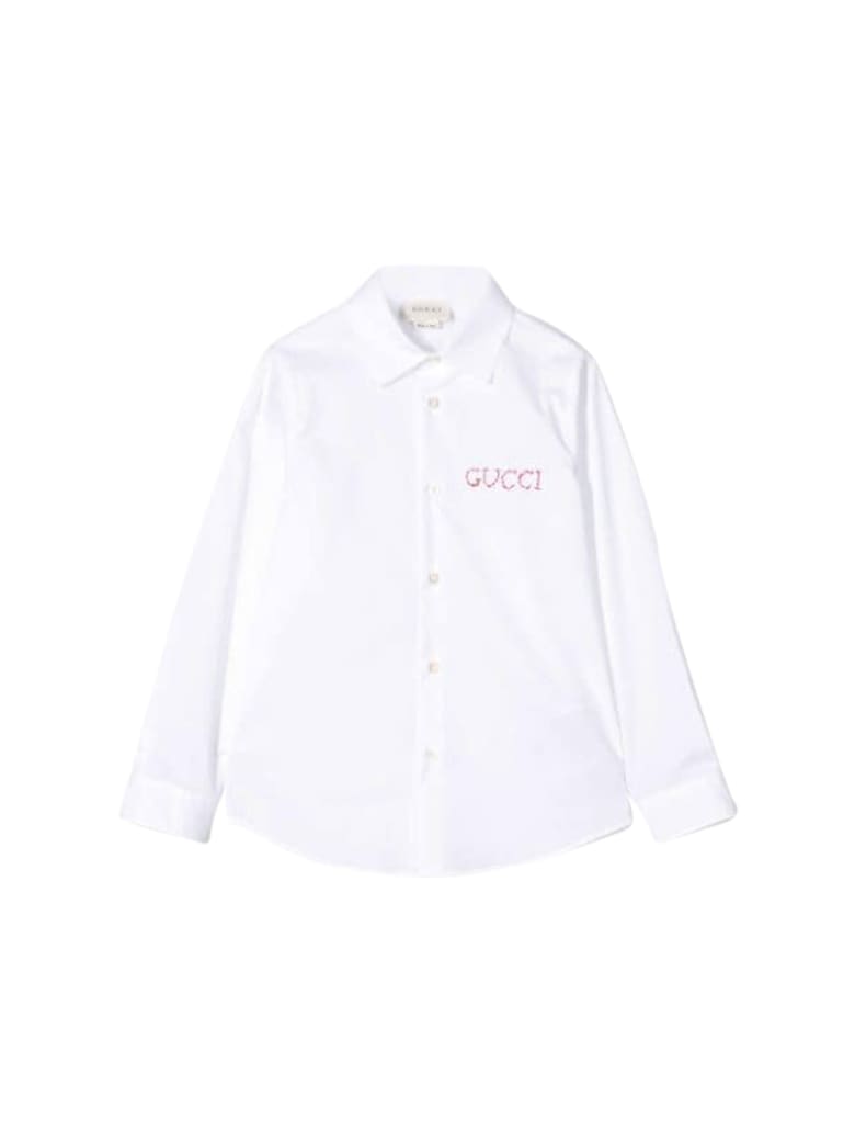 Gucci Kids Shirt With Embroidery - White/multicolor