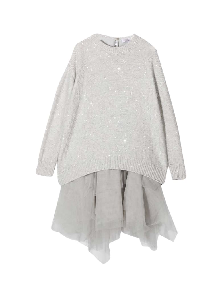 Brunello Cucinelli Gray Dress - Unica