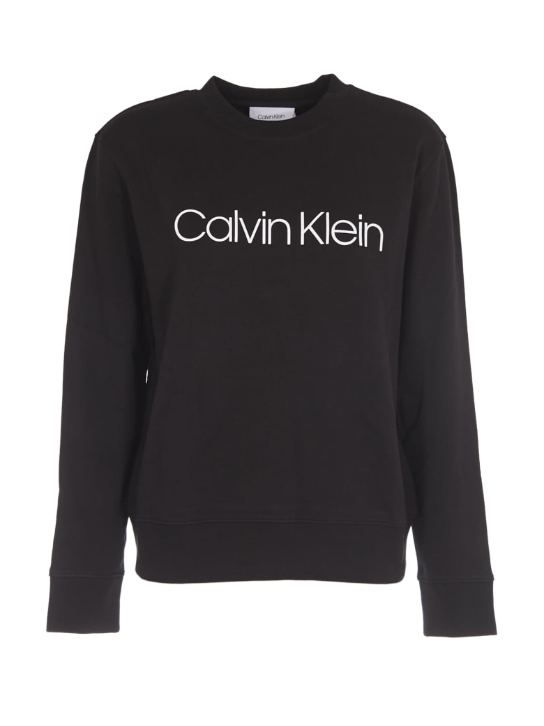 Calvin Klein Black Sweatshirt With Logo | italist, ALWAYS LIKE A SALE