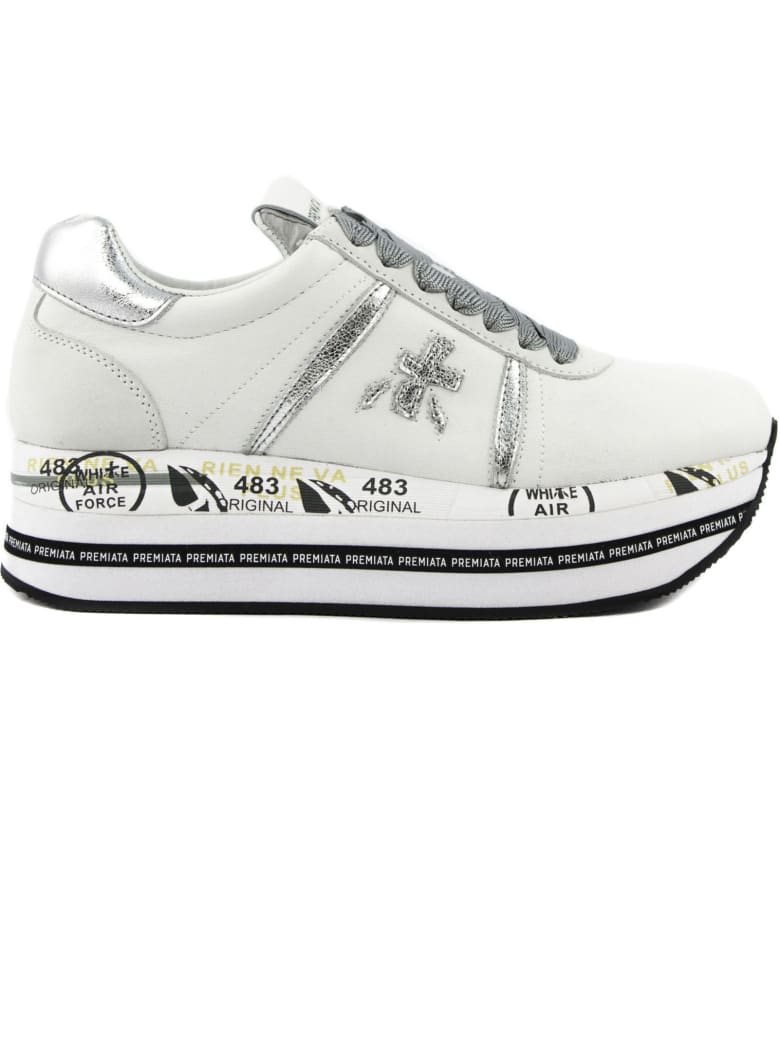 Premiata Premiata Beth Sneakers In White Leather - Bianco - 11188102 |  italist