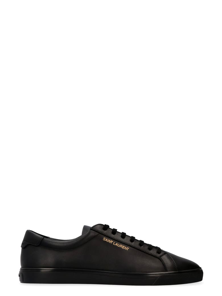 Saint Laurent Brooklyn Leather Low-top Sneakers - black