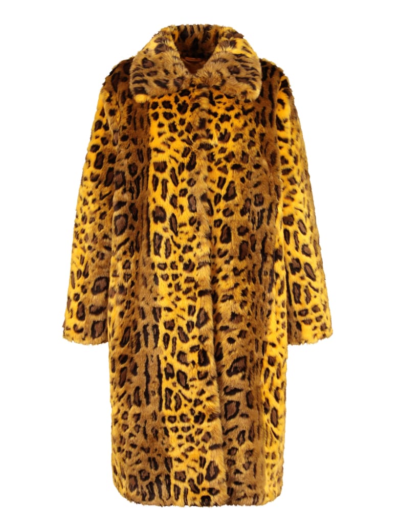 STAND STUDIO Maxine Faux Fur Coat - Yellow