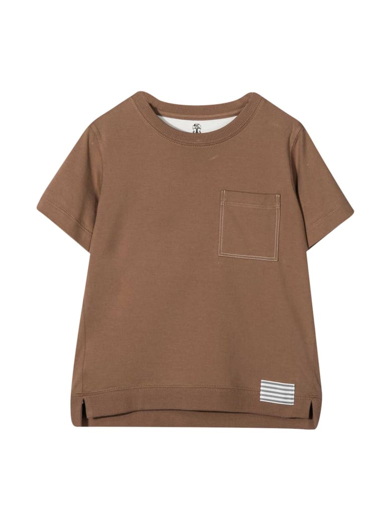 Brunello Cucinelli Cocoa T-shirt Teen - Cacao