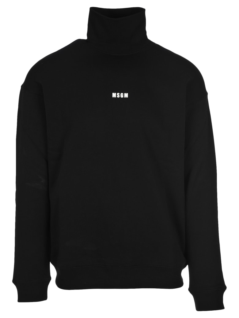 black turtleneck sweatshirt