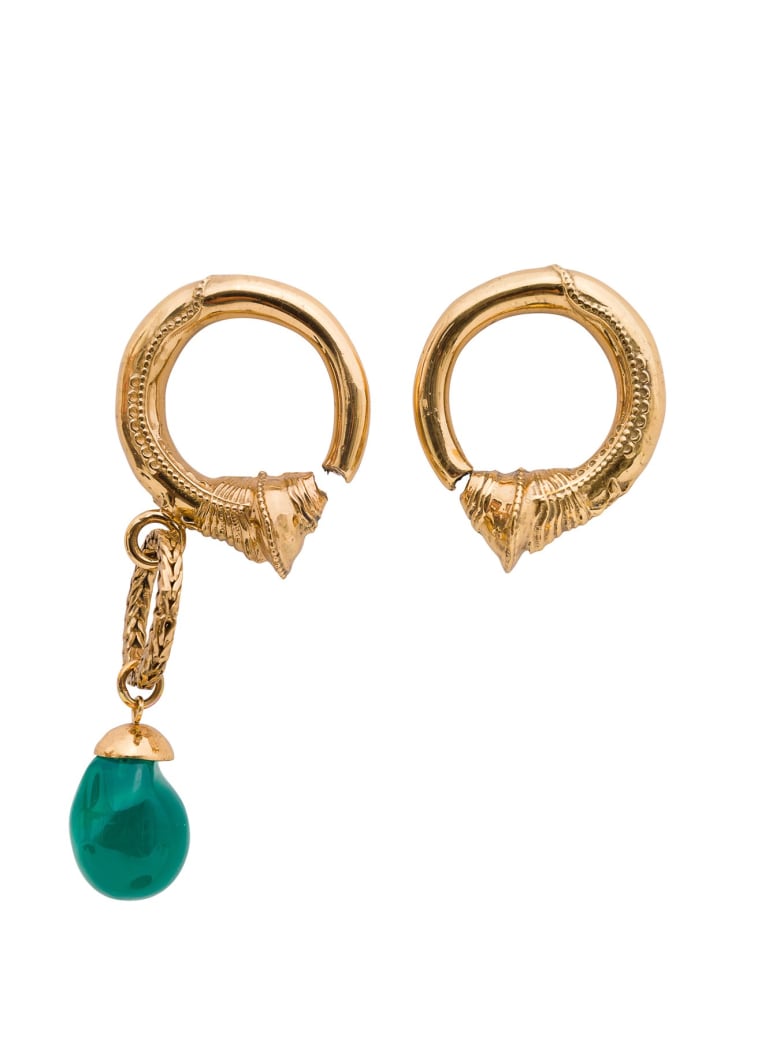 Patou Asymmetric Hoop Earrings - Metallic